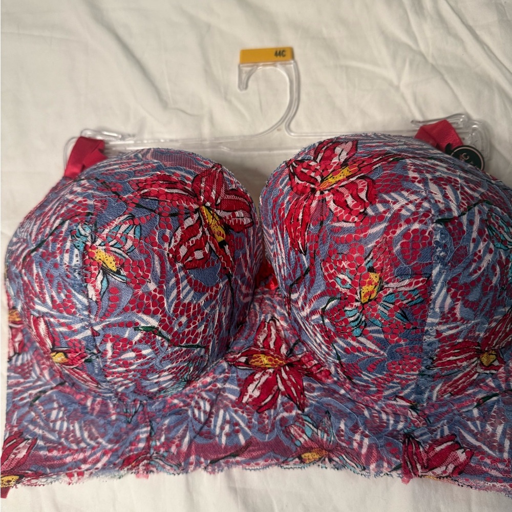 Floral‎ Lace Bralette - Multicolor 44c intimate stylish chic date night